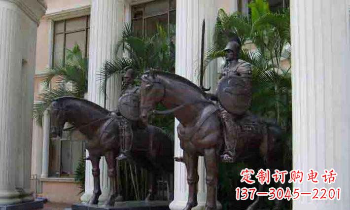 成都骑马铜雕士兵:增添宏伟气派