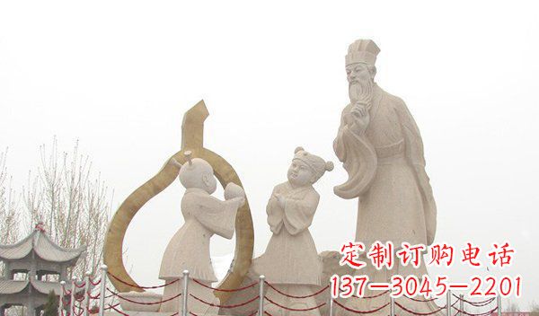 成都全新手工制作的孔融让梨石雕