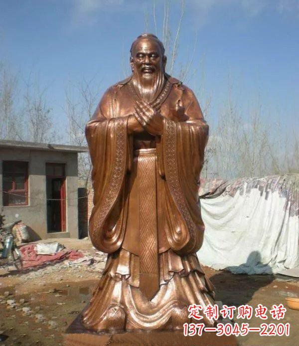 成都孔子古代名人铜雕