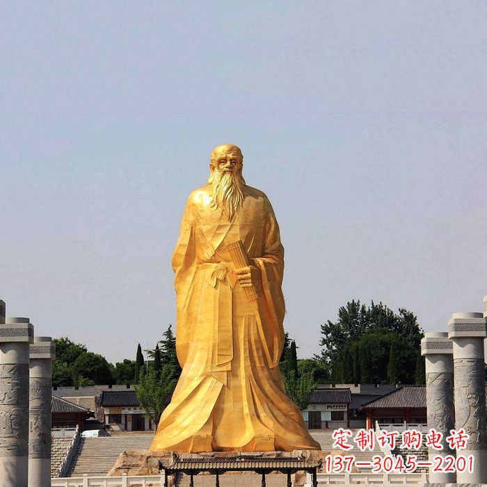 成都经典人物老子雕像,表达真情