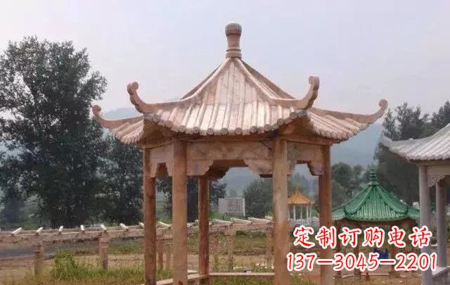 成都六角凉亭石雕
