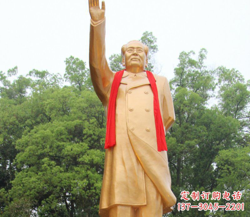成都伟人毛主席铜雕,展现中国历史精神