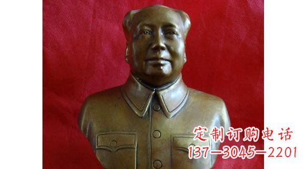 成都毛主席伟人胸像铜雕,精美纳米工艺制作