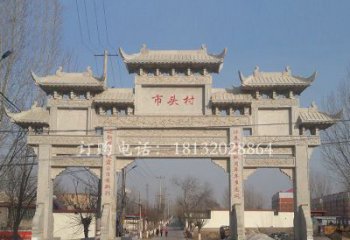 成都景区三门七楼石雕牌坊——精美绝伦的牌坊雕塑
