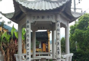 成都中领雕塑-精致优雅的凉亭石雕