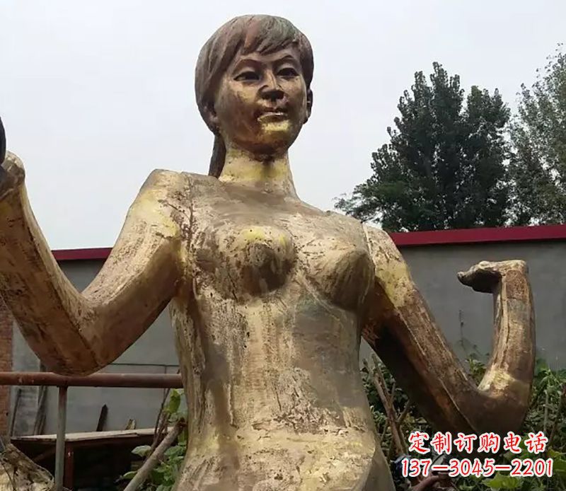 成都青年男女跳舞公园人物铜雕