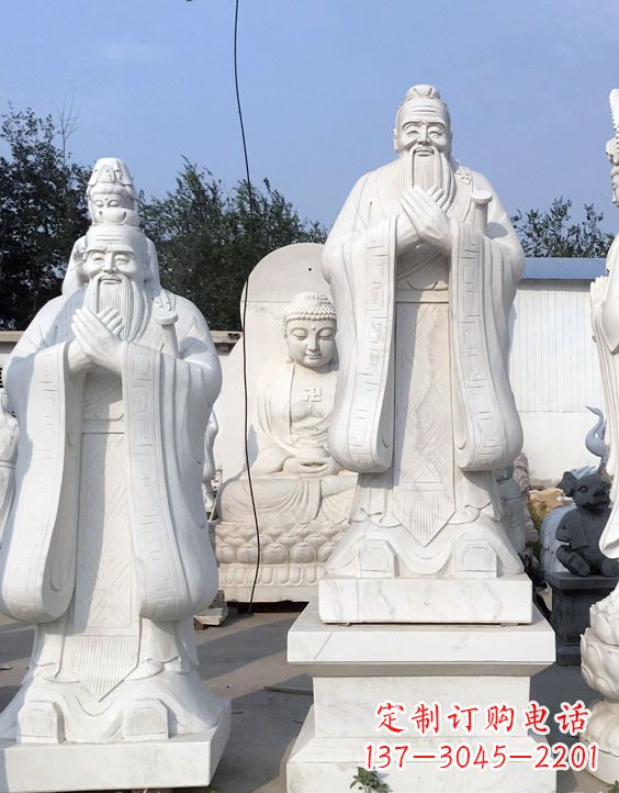 成都青石孔子雕像
