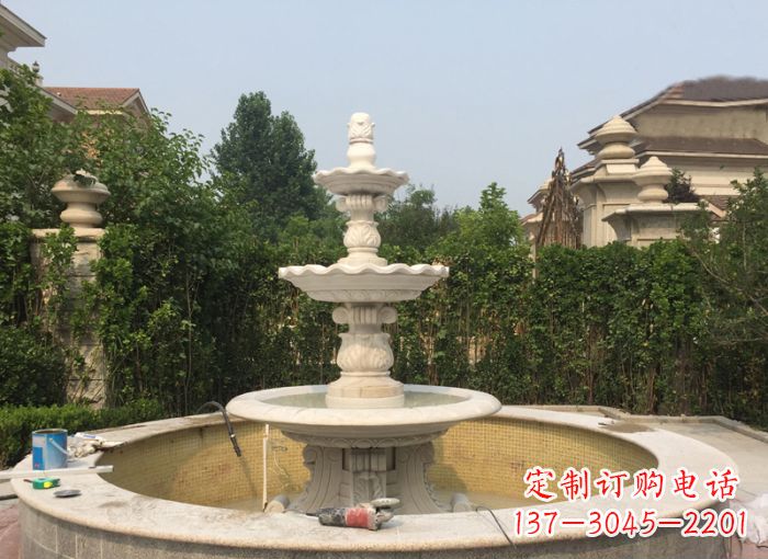 成都三层喷泉公园石雕--唤醒公园原始的气息