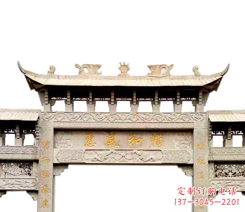 成都牌坊石雕–传承传统文化,给空间增色彩
