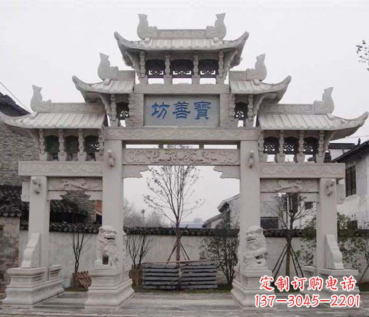 成都领雕塑:精美石牌坊石雕艺术品