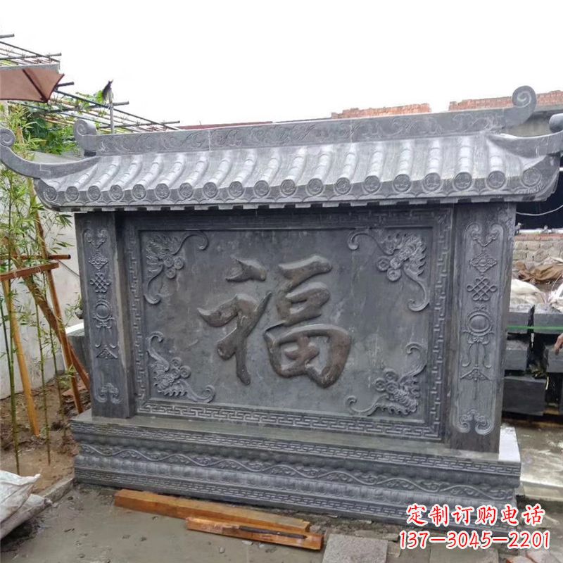 成都中领雕塑：福字雕塑，点缀婚房庭院