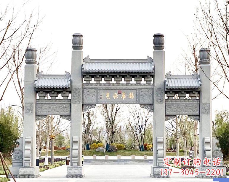 成都石雕牌坊一个门