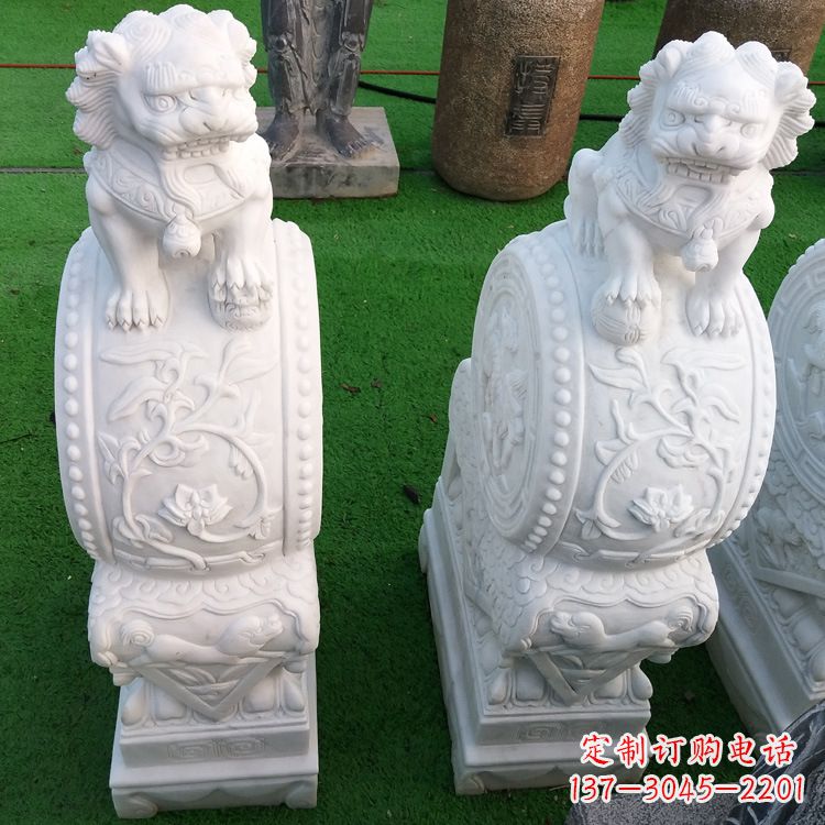 成都石雕青石貔貅门墩雕塑