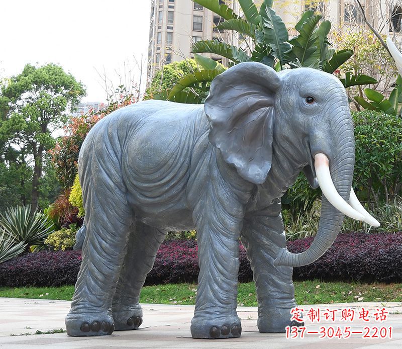 成都石雕小区动物大象