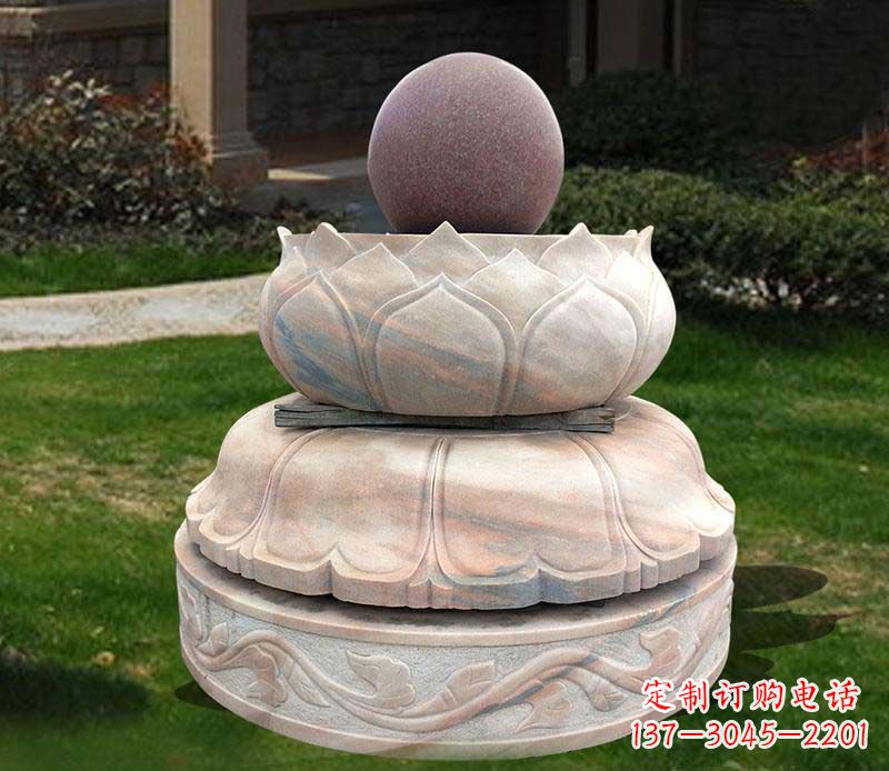 成都石雕小区风水球雕塑
