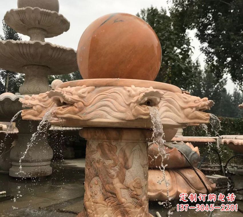 成都石雕自然流水喷泉
