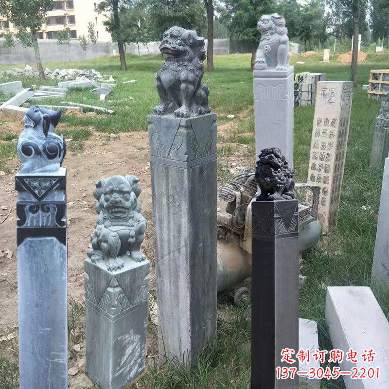 成都石狮子拴马柱