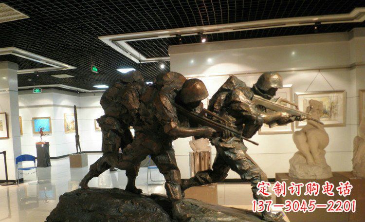 成都士兵突击战士铜雕