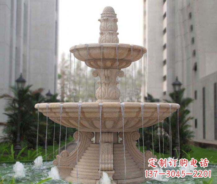 成都双层喷泉小区石雕
