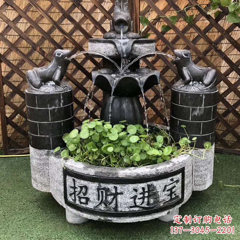 成都双层喷泉石雕