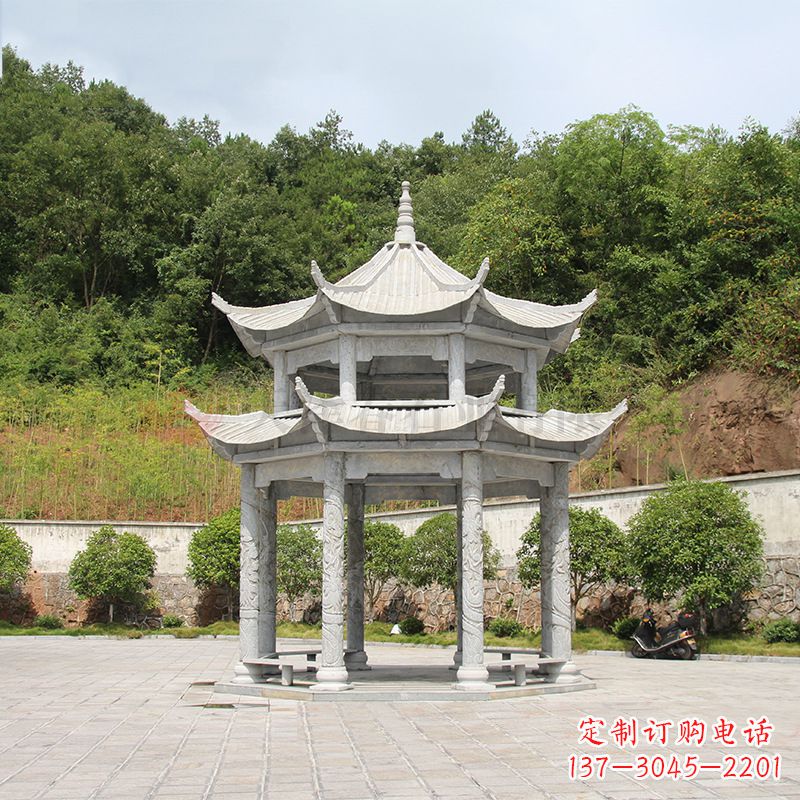 成都双层庭院石凉亭