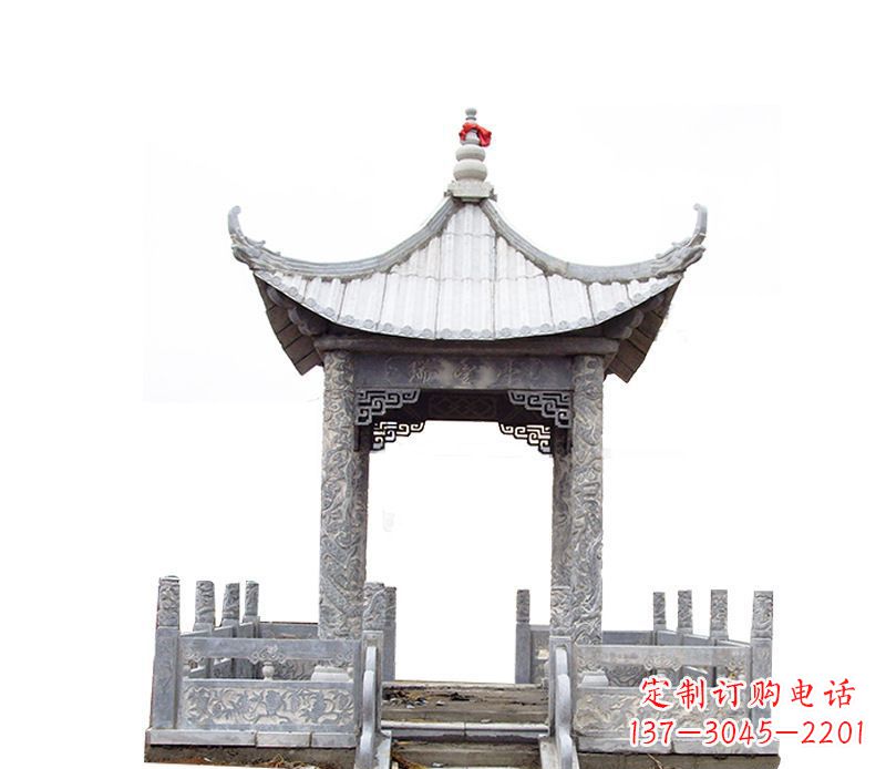成都四角仿古石凉亭石雕