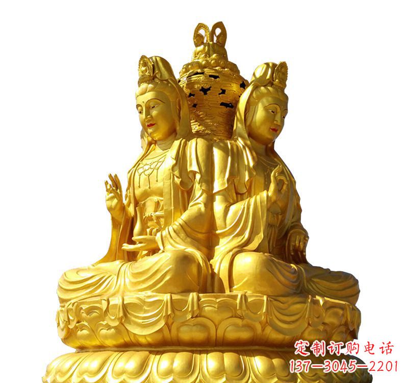 成都四面观音菩萨铜像