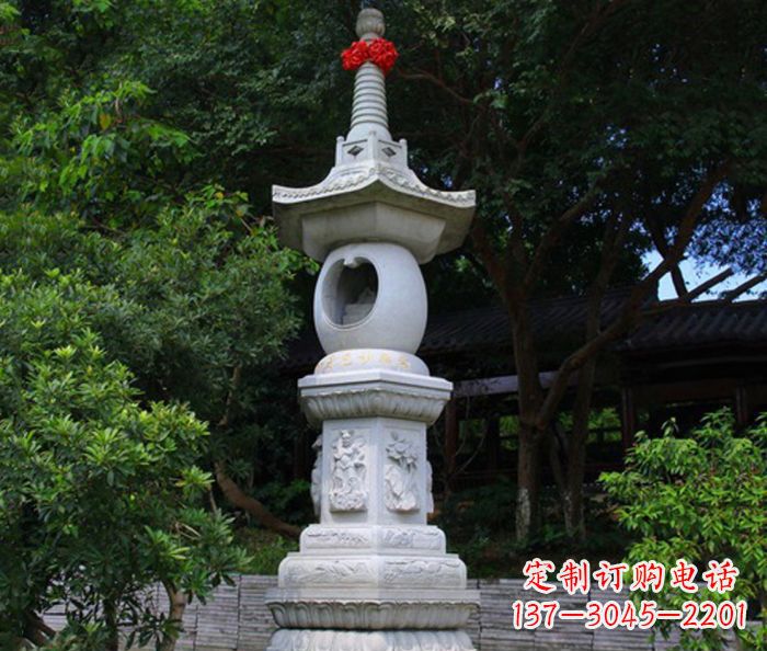 成都寺庙景观舍利塔石雕 (2)