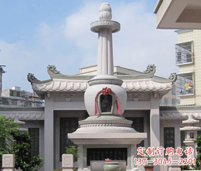 成都寺庙景观舍利塔石雕 (4)