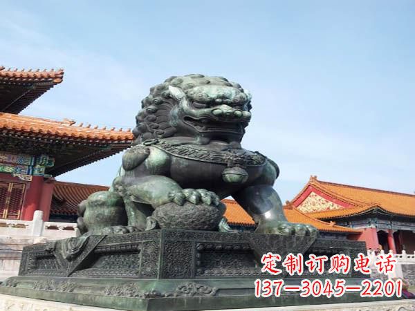 成都寺庙青铜狮子
