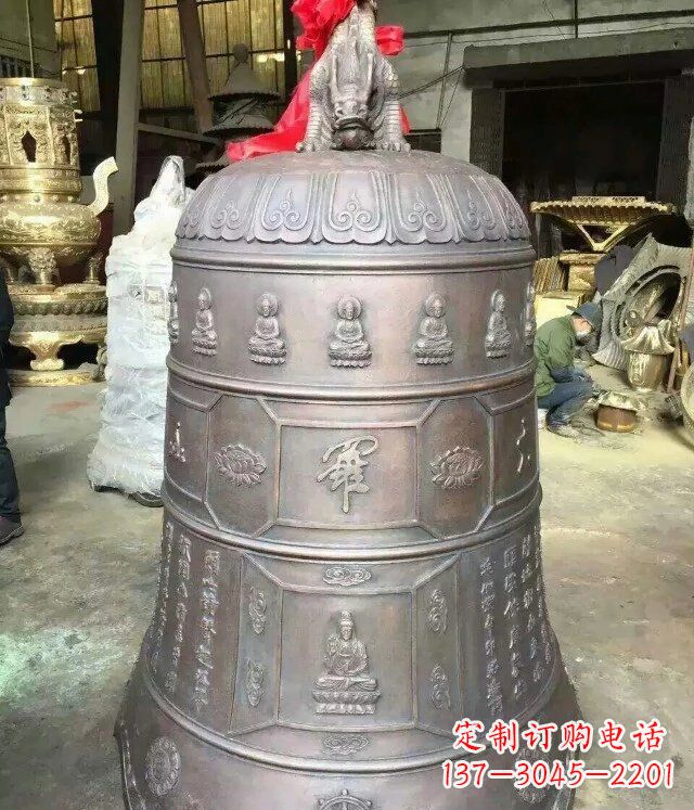 成都寺庙铜雕钟铸铜钟雕塑