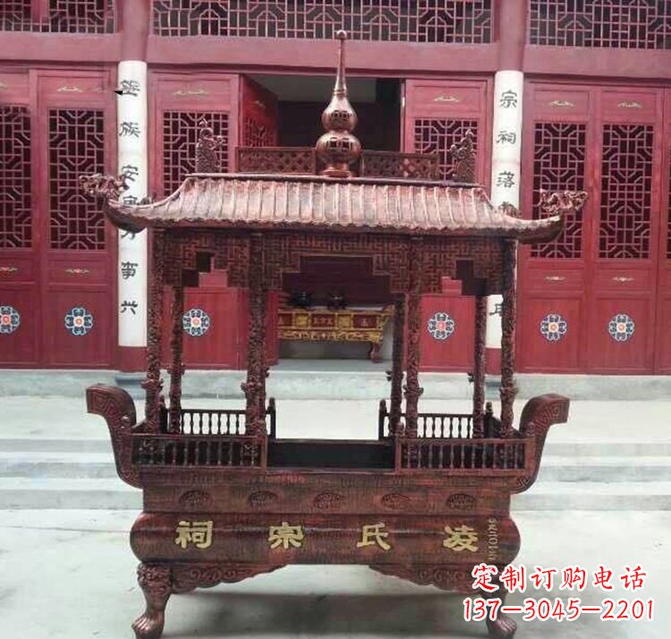 成都寺庙香炉铜雕