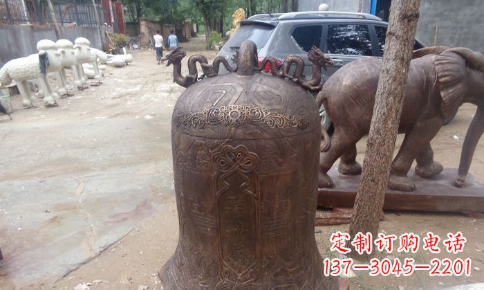 成都寺庙铸铜钟铜雕 (3)