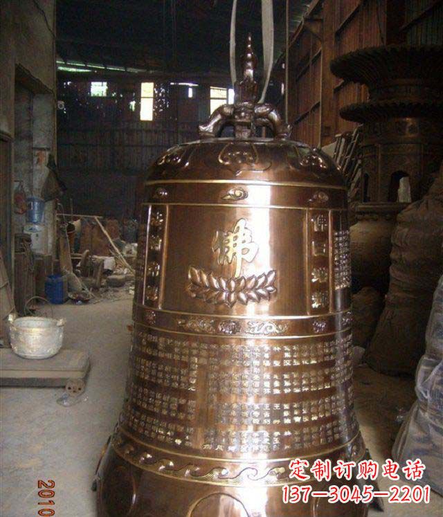 成都寺庙铸铜钟铜雕