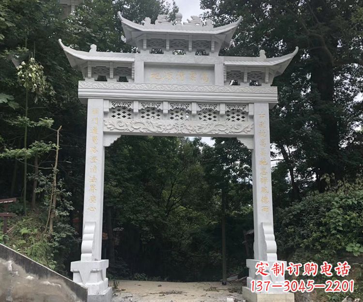 成都寺院牌坊石雕