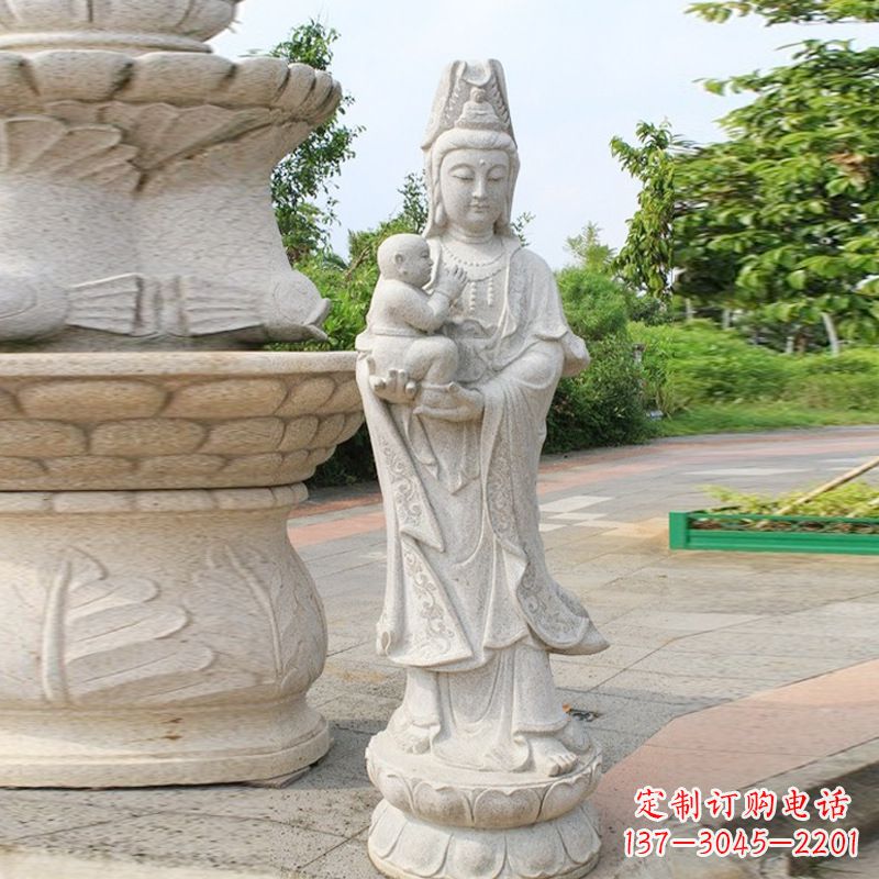 成都送子观音汉白玉石雕