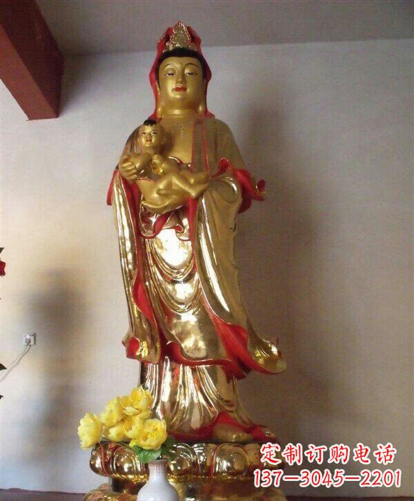成都送子观音铜雕 (2)