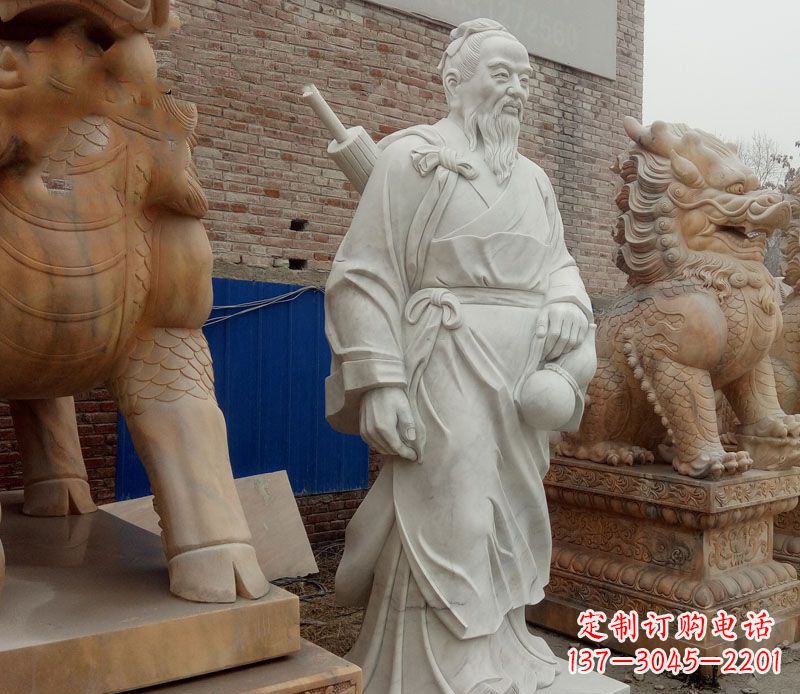 成都孙思邈大理石医学家石雕