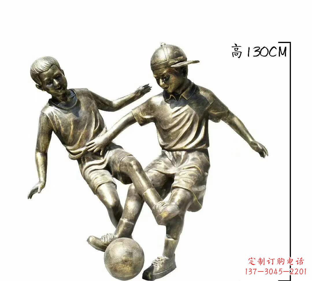 成都踢足球人物铜雕112