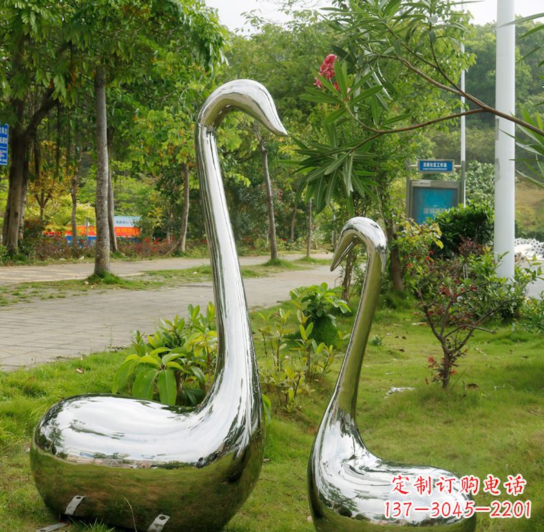 成都天鹅抽象不锈钢雕塑