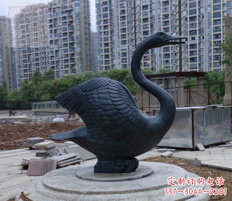 成都天鹅动物铜雕