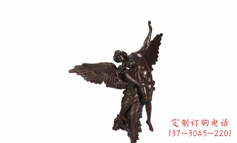 成都天使玻璃钢仿铜人物雕塑