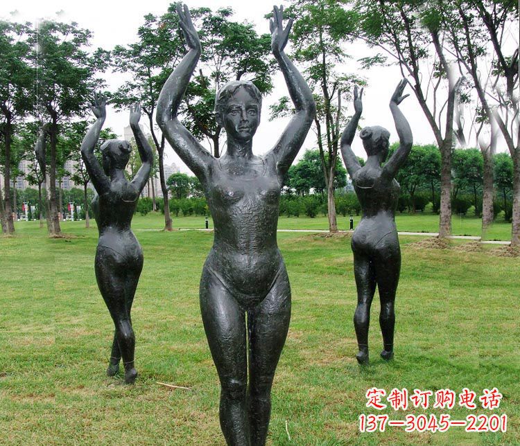 成都跳芭蕾舞的女孩铜雕