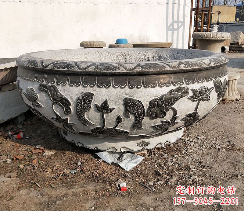 成都庭院水缸景观石雕