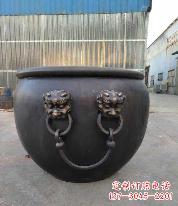 成都庭院水缸铜雕