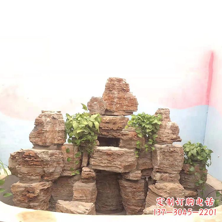 成都庭院园林假山鱼池