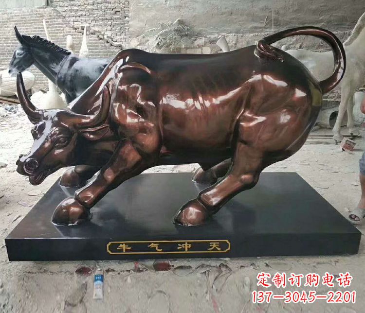 成都铜雕城市牛气冲天