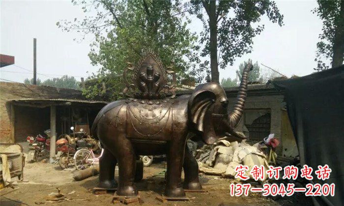 成都铜雕大象平安吉祥公园动物雕塑
