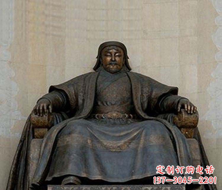 成都铜雕大型成吉思汗雕塑