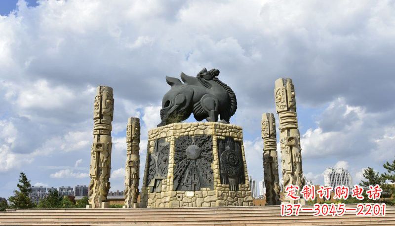成都铜雕大型骆驼广场动物雕塑